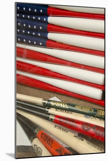 Baseball Bats Made into a Us Flag, Cooperstown, New York, USA-Cindy Miller Hopkins-Mounted Photographic Print