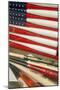 Baseball Bats Made into a Us Flag, Cooperstown, New York, USA-Cindy Miller Hopkins-Mounted Photographic Print