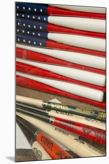 Baseball Bats Made into a Us Flag, Cooperstown, New York, USA-Cindy Miller Hopkins-Mounted Photographic Print