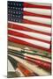 Baseball Bats Made into a Us Flag, Cooperstown, New York, USA-Cindy Miller Hopkins-Mounted Photographic Print