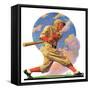 "Baseball Batter,"May 28, 1932-J.F. Kernan-Framed Stretched Canvas