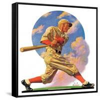 "Baseball Batter,"May 28, 1932-J.F. Kernan-Framed Stretched Canvas