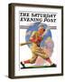 "Baseball Batter," Saturday Evening Post Cover, May 28, 1932-J.F. Kernan-Framed Premium Giclee Print