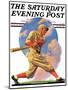 "Baseball Batter," Saturday Evening Post Cover, May 28, 1932-J.F. Kernan-Mounted Premium Giclee Print