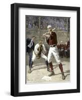 Baseball Batter Waiting for a Pitch, 1880s-null-Framed Premium Giclee Print