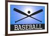 Baseball Blue Sports-null-Framed Art Print