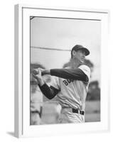 Baseball: Boston Red Sox Ted Williams Alone During Batting Practice-Frank Scherschel-Framed Premium Photographic Print