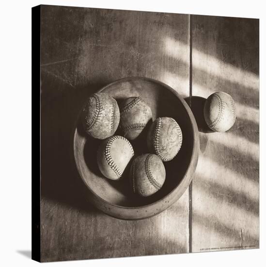 Baseball Bowl-Judy B^ Messer-Stretched Canvas