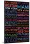 Baseball Cities - Color-null-Mounted Poster