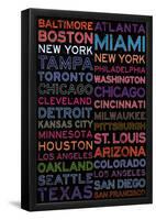 Baseball Cities - Color-null-Framed Poster