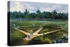 Baseball Diamond-Currier & Ives-Stretched Canvas