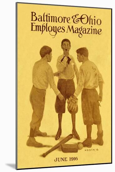 Baseball Discussion 1916-Herbert Stitt-Mounted Giclee Print