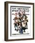 "Baseball Fans," Saturday Evening Post Cover, October 1, 1927-Eugene Iverd-Framed Giclee Print