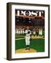 "Baseball Fight," Saturday Evening Post Cover, April 28, 1962-James Williamson-Framed Premium Giclee Print