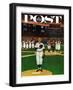 "Baseball Fight," Saturday Evening Post Cover, April 28, 1962-James Williamson-Framed Premium Giclee Print