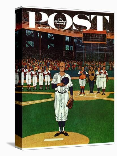 "Baseball Fight," Saturday Evening Post Cover, April 28, 1962-James Williamson-Stretched Canvas