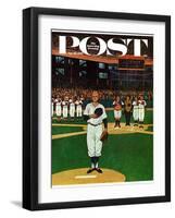 "Baseball Fight," Saturday Evening Post Cover, April 28, 1962-James Williamson-Framed Giclee Print