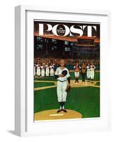 "Baseball Fight," Saturday Evening Post Cover, April 28, 1962-James Williamson-Framed Giclee Print