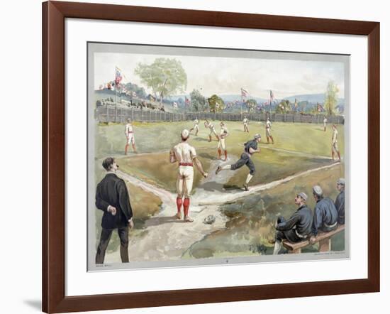 Baseball Game, 1888-null-Framed Giclee Print
