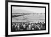 Baseball Game at Manzanar-Ansel Adams-Framed Art Print