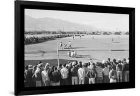 Baseball Game at Manzanar-Ansel Adams-Framed Art Print
