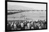 Baseball Game at Manzanar-Ansel Adams-Stretched Canvas