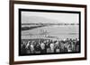 Baseball Game at Manzanar-Ansel Adams-Framed Premium Giclee Print