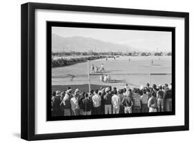 Baseball Game at Manzanar-Ansel Adams-Framed Art Print