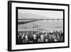 Baseball Game at Manzanar-Ansel Adams-Framed Art Print