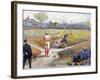 Baseball Game, c1887-L. Prang & Co.-Framed Giclee Print