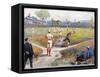 Baseball Game, c1887-L. Prang & Co.-Framed Stretched Canvas