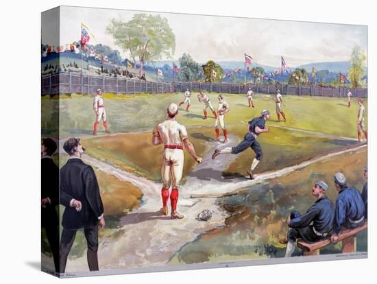 Baseball Game, c1887-L. Prang & Co.-Stretched Canvas