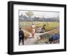 Baseball Game, c1887-L. Prang & Co.-Framed Giclee Print