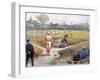 Baseball Game, c1887-L. Prang & Co.-Framed Giclee Print