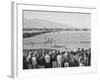 Baseball game, Manzanar Relocation Center, 1943-Ansel Adams-Framed Photographic Print