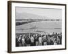 Baseball game, Manzanar Relocation Center, 1943-Ansel Adams-Framed Photographic Print