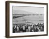 Baseball game, Manzanar Relocation Center, 1943-Ansel Adams-Framed Photographic Print