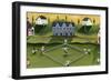 Baseball Game School Church Village-Cheryl Bartley-Framed Giclee Print