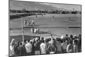 Baseball Game-Ansel Adams-Mounted Art Print