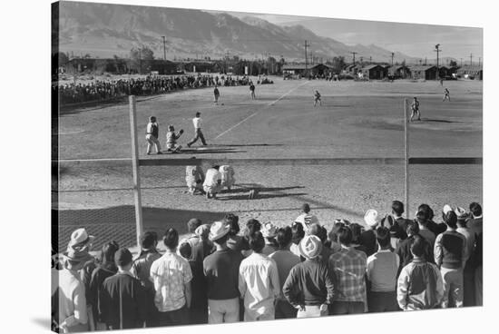 Baseball Game-Ansel Adams-Stretched Canvas