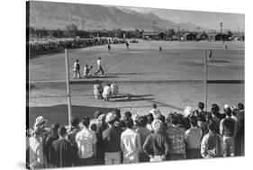 Baseball Game-Ansel Adams-Stretched Canvas