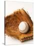 Baseball glove and ball-null-Stretched Canvas