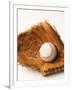 Baseball glove and ball-null-Framed Photographic Print