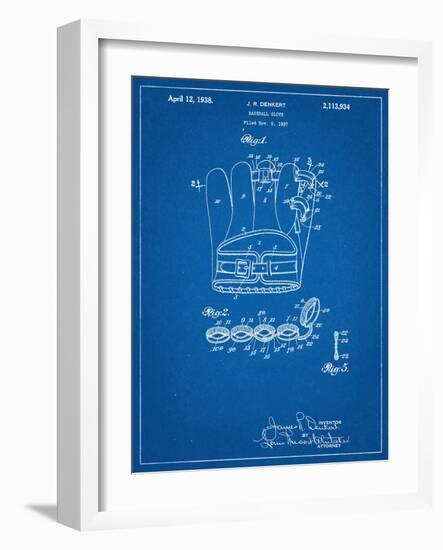 Baseball Glove Patent 1937-null-Framed Art Print