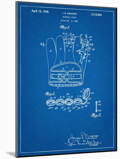 Baseball Glove Patent 1937-null-Mounted Art Print