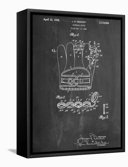 Baseball Glove Patent 1937-null-Framed Stretched Canvas