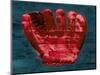 Baseball Glove - Red and Teal-null-Mounted Giclee Print