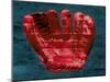 Baseball Glove - Red and Teal-null-Mounted Giclee Print