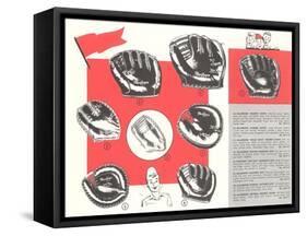 Baseball Gloves-null-Framed Stretched Canvas
