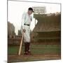 Baseball Great Babe Ruth, Addressing Crowd and Press During Final Appearance at Yankee Stadium-Ralph Morse-Mounted Premium Photographic Print